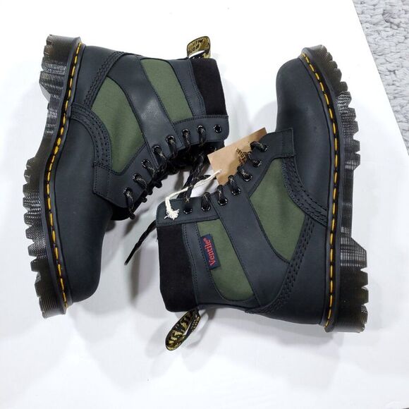 READ Dr. Martens Made In England Ventile Padded Panel Green Black UK Size 9 Doc - Picture 6 of 11